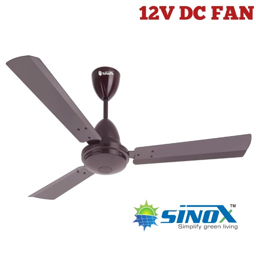 Sinox 12V DC BLDC Ceiling Fan 1200mm With Remote Control (BROWN)