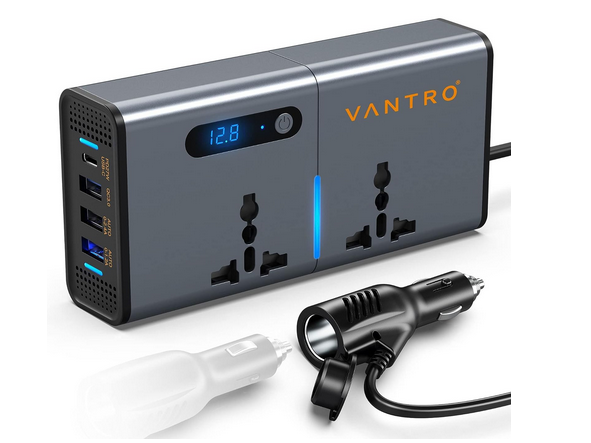 Vantro 500W Car Power Inverter 2 USB Ports, 1 AC Universal Outlets and 12V  DC to 220V AC - Vantro